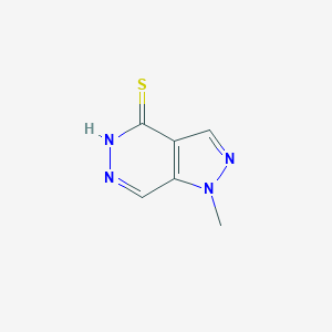 molecular formula C6H6N4S B286311 1-methyl-1,5-dihydro-4H-pyrazolo[3,4-d]pyridazine-4-thione 