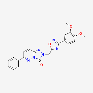 molecular formula C22H18N6O4 B2863110 2-((3-(3,4-二甲氧基苯基)-1,2,4-恶二唑-5-基)甲基)-6-苯基-[1,2,4]三唑并[4,3-b]哒嗪-3(2H)-酮 CAS No. 1251707-31-9