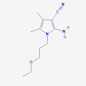 2-amino-1-(3-ethoxypropyl)-4,5-dimethyl-1H-pyrrole-3-carbonitrile