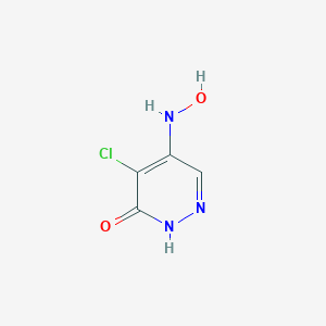 molecular formula C4H4ClN3O2 B286312 4-chloro-5-(hydroxyamino)-3(2H)-pyridazinone 