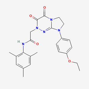 molecular formula C24H27N5O4 B2863123 2-(8-(4-乙氧基苯基)-3,4-二氧代-3,4,7,8-四氢咪唑并[2,1-c][1,2,4]三嗪-2(6H)-基)-N-间甲基苯乙酰胺 CAS No. 941936-17-0