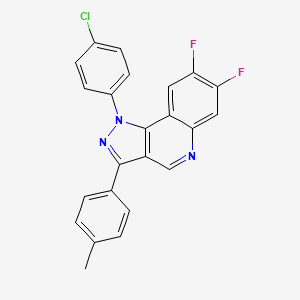 molecular formula C23H14ClF2N3 B2863124 1-(4-氯苯基)-7,8-二氟-3-(4-甲苯基)-1H-吡唑并[4,3-c]喹啉 CAS No. 901020-80-2