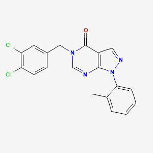 5-[(3,4-Dichlorophenyl)methyl]-1-(2-methylphenyl)pyrazolo[3,4-d]pyrimidin-4-one