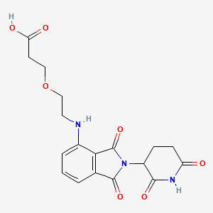 molecular formula C18H19N3O7 B2863139 3-(2-((2-(2,6-二氧代哌啶-3-基)-1,3-二氧代异吲哚啉-4-基)氨基)乙氧基)丙酸 CAS No. 2139348-60-8