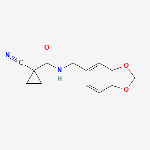 N-(benzo[d][1,3]dioxol-5-ylmethyl)-1-cyanocyclopropanecarboxamide