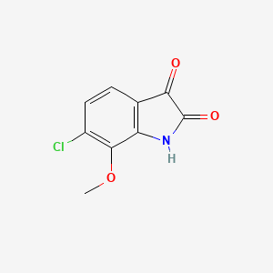 molecular formula C9H6ClNO3 B2863146 6-氯-7-甲氧基-1H-吲哚-2,3-二酮 CAS No. 6501-79-7