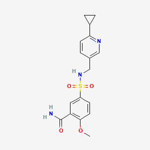 5-(N-((6-cyclopropylpyridin-3-yl)methyl)sulfamoyl)-2-methoxybenzamide