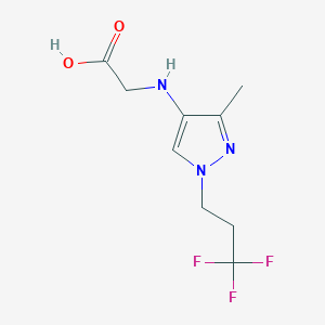 2-[[3-Methyl-1-(3,3,3-trifluoropropyl)pyrazol-4-yl]amino]acetic acid