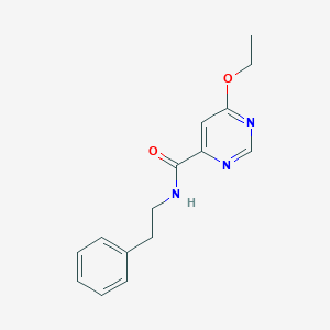 molecular formula C15H17N3O2 B2863156 6-ethoxy-N-phenethylpyrimidine-4-carboxamide CAS No. 2034249-51-7