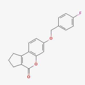 7-[(4-fluorobenzyl)oxy]-2,3-dihydrocyclopenta[c]chromen-4(1H)-one