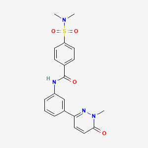 molecular formula C20H20N4O4S B2863168 4-(N,N-dimethylsulfamoyl)-N-(3-(1-methyl-6-oxo-1,6-dihydropyridazin-3-yl)phenyl)benzamide CAS No. 899743-58-9
