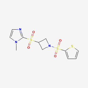 1-methyl-2-((1-(thiophen-2-ylsulfonyl)azetidin-3-yl)sulfonyl)-1H-imidazole