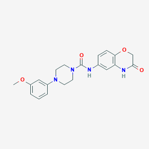 4-(3-methoxyphenyl)-N-(3-oxo-3,4-dihydro-2H-1,4-benzoxazin-6-yl)tetrahydro-1(2H)-pyrazinecarboxamide