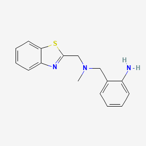 molecular formula C16H17N3S B2863194 2-({[(1,3-苯并噻唑-2-基)甲基](甲基)氨基}甲基)苯胺 CAS No. 1913547-23-5