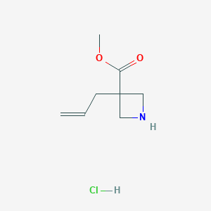 molecular formula C8H14ClNO2 B2863202 Methyl 3-allylazetidine-3-carboxylate hydrochloride CAS No. 2551116-65-3