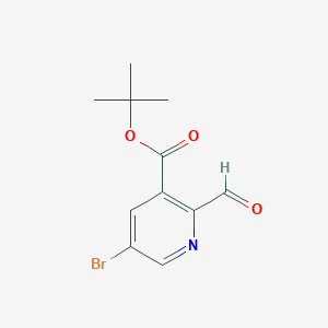 molecular formula C11H12BrNO3 B2863214 Tert-butyl 5-bromo-2-formylpyridine-3-carboxylate CAS No. 2248353-62-8
