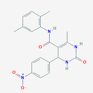 molecular formula C20H20N4O4 B2863215 N-(2,5-dimethylphenyl)-6-methyl-4-(4-nitrophenyl)-2-oxo-3,4-dihydro-1H-pyrimidine-5-carboxamide CAS No. 537680-07-2