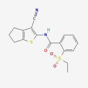 N-{3-cyano-4H,5H,6H-cyclopenta[b]thiophen-2-yl}-2-(ethanesulfonyl)benzamide