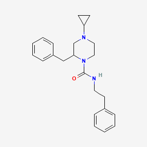 molecular formula C23H29N3O B2863229 2-benzyl-4-cyclopropyl-N-phenethylpiperazine-1-carboxamide CAS No. 1421458-75-4