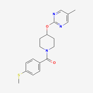 [4-(5-Methylpyrimidin-2-yl)oxypiperidin-1-yl]-(4-methylsulfanylphenyl)methanone