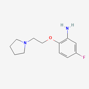 molecular formula C12H17FN2O B2863237 5-Fluoro-2-(2-pyrrolidin-1-ylethoxy)aniline CAS No. 937596-81-1