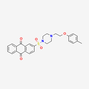 molecular formula C27H26N2O5S B2863240 2-((4-(2-(p-Tolyloxy)ethyl)piperazin-1-yl)sulfonyl)anthracene-9,10-dione CAS No. 900136-92-7