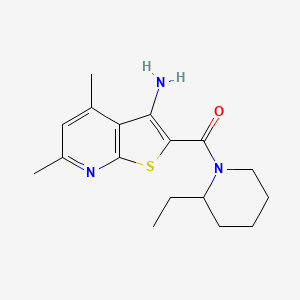 (3-Amino-4,6-dimethylthieno[2,3-b]pyridin-2-yl)(2-ethylpiperidin-1-yl)methanone