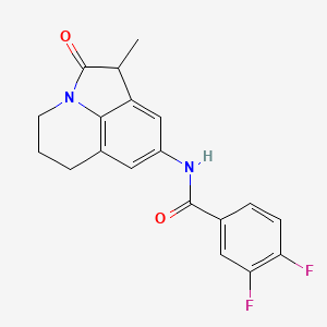 3,4-difluoro-N-(1-methyl-2-oxo-2,4,5,6-tetrahydro-1H-pyrrolo[3,2,1-ij]quinolin-8-yl)benzamide