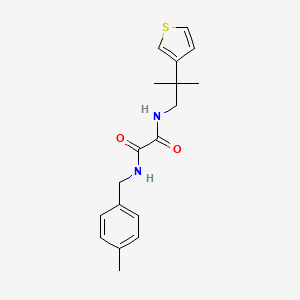 molecular formula C18H22N2O2S B2863257 N1-(2-甲基-2-(噻吩-3-基)丙基)-N2-(4-甲基苄基)草酰胺 CAS No. 2320686-12-0