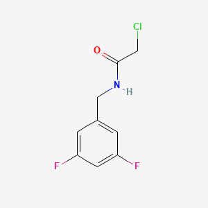 molecular formula C9H8ClF2NO B2863258 2-氯-N-[(3,5-二氟苯基)甲基]乙酰胺 CAS No. 1258641-35-8