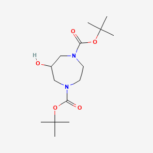 Di-tert-butyl 6-hydroxy-1,4-diazepane-1,4-dicarboxylate