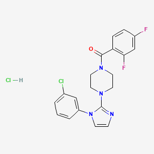 (4-(1-(3-chlorophenyl)-1H-imidazol-2-yl)piperazin-1-yl)(2,4-difluorophenyl)methanone hydrochloride