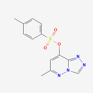 molecular formula C13H12N4O3S B2863271 (6-甲基-[1,2,4]三唑并[4,3-b]哒嗪-8-基) 4-甲基苯磺酸酯 CAS No. 478046-23-0