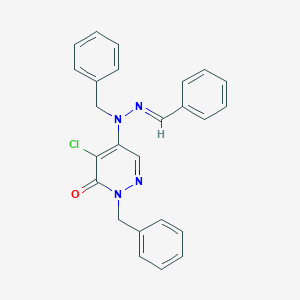 molecular formula C25H21ClN4O B286328 Benzaldehyde benzyl(1-benzyl-5-chloro-6-oxo-1,6-dihydro-4-pyridazinyl)hydrazone 