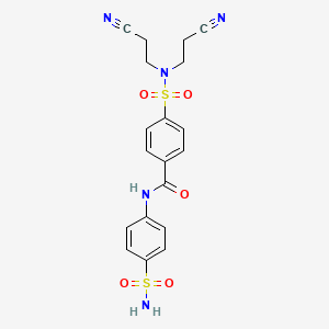 4-(N,N-bis(2-cyanoethyl)sulfamoyl)-N-(4-sulfamoylphenyl)benzamide