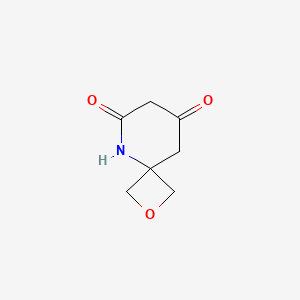 molecular formula C7H9NO3 B2863288 2-Oxa-5-azaspiro[3.5]nonane-6,8-dione CAS No. 1105665-49-3