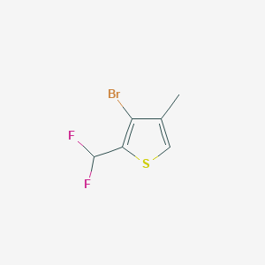 molecular formula C6H5BrF2S B2863294 3-Bromo-2-(difluoromethyl)-4-methylthiophene CAS No. 2248313-67-7