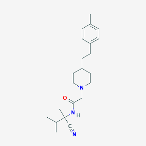 molecular formula C22H33N3O B2863301 N-(1-cyano-1,2-dimethylpropyl)-2-{4-[2-(4-methylphenyl)ethyl]piperidin-1-yl}acetamide CAS No. 1147403-33-5