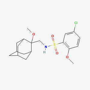 molecular formula C19H26ClNO4S B2863302 5-氯-2-甲氧基-N-[(2-甲氧基金刚烷-2-基)甲基]苯-1-磺酰胺 CAS No. 1798039-80-1