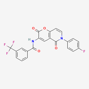 N-[6-(4-fluorophenyl)-2,5-dioxo-5,6-dihydro-2H-pyrano[3,2-c]pyridin-3-yl]-3-(trifluoromethyl)benzenecarboxamide