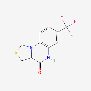 molecular formula C11H9F3N2OS B2863313 7-(三氟甲基)-3,3a-二氢[1,3]噻唑并[3,4-a]喹喔啉-4(5H)-酮 CAS No. 1024595-52-5