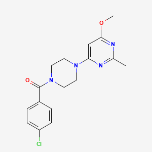(4-Chlorophenyl)(4-(6-methoxy-2-methylpyrimidin-4-yl)piperazin-1-yl)methanone