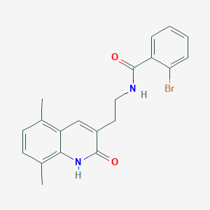 2-bromo-N-(2-(5,8-dimethyl-2-oxo-1,2-dihydroquinolin-3-yl)ethyl)benzamide