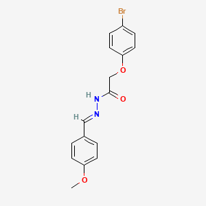 molecular formula C16H15BrN2O3 B2863359 2-(4-Bromophenoxy)-N'-(4-methoxybenzylidene)acetohydrazide CAS No. 303064-33-7