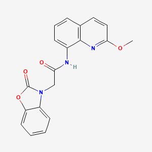molecular formula C19H15N3O4 B2863366 N-(2-methoxyquinolin-8-yl)-2-(2-oxobenzo[d]oxazol-3(2H)-yl)acetamide CAS No. 1226438-85-2