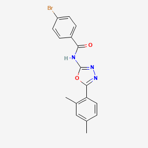 molecular formula C17H14BrN3O2 B2863367 4-bromo-N-[5-(2,4-dimethylphenyl)-1,3,4-oxadiazol-2-yl]benzamide CAS No. 891143-59-2