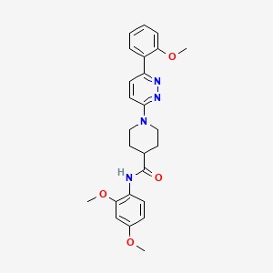 molecular formula C25H28N4O4 B2863374 N-(2,4-dimethoxyphenyl)-1-(6-(2-methoxyphenyl)pyridazin-3-yl)piperidine-4-carboxamide CAS No. 1105232-65-2
