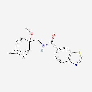 molecular formula C20H24N2O2S B2863388 N-(((1R,3S,5r,7r)-2-methoxyadamantan-2-yl)methyl)benzo[d]thiazole-6-carboxamide CAS No. 1797560-82-7