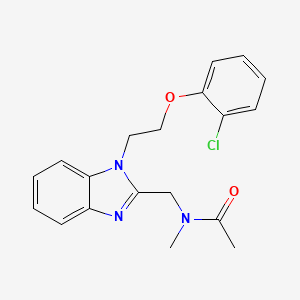 molecular formula C19H20ClN3O2 B2863389 N-({1-[2-(2-chlorophenoxy)ethyl]benzimidazol-2-yl}methyl)-N-methylacetamide CAS No. 873093-79-9