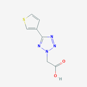 molecular formula C7H6N4O2S B2863407 2-[5-(噻吩-3-基)-2H-1,2,3,4-四唑-2-基]乙酸 CAS No. 869472-68-4
